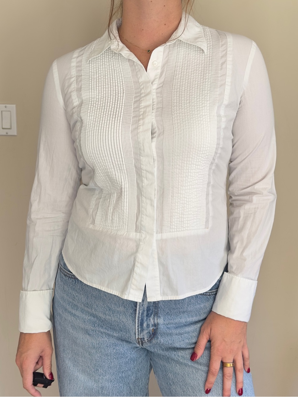Y2K Casual Corner / Edwardian inspired 100% cotton blouse